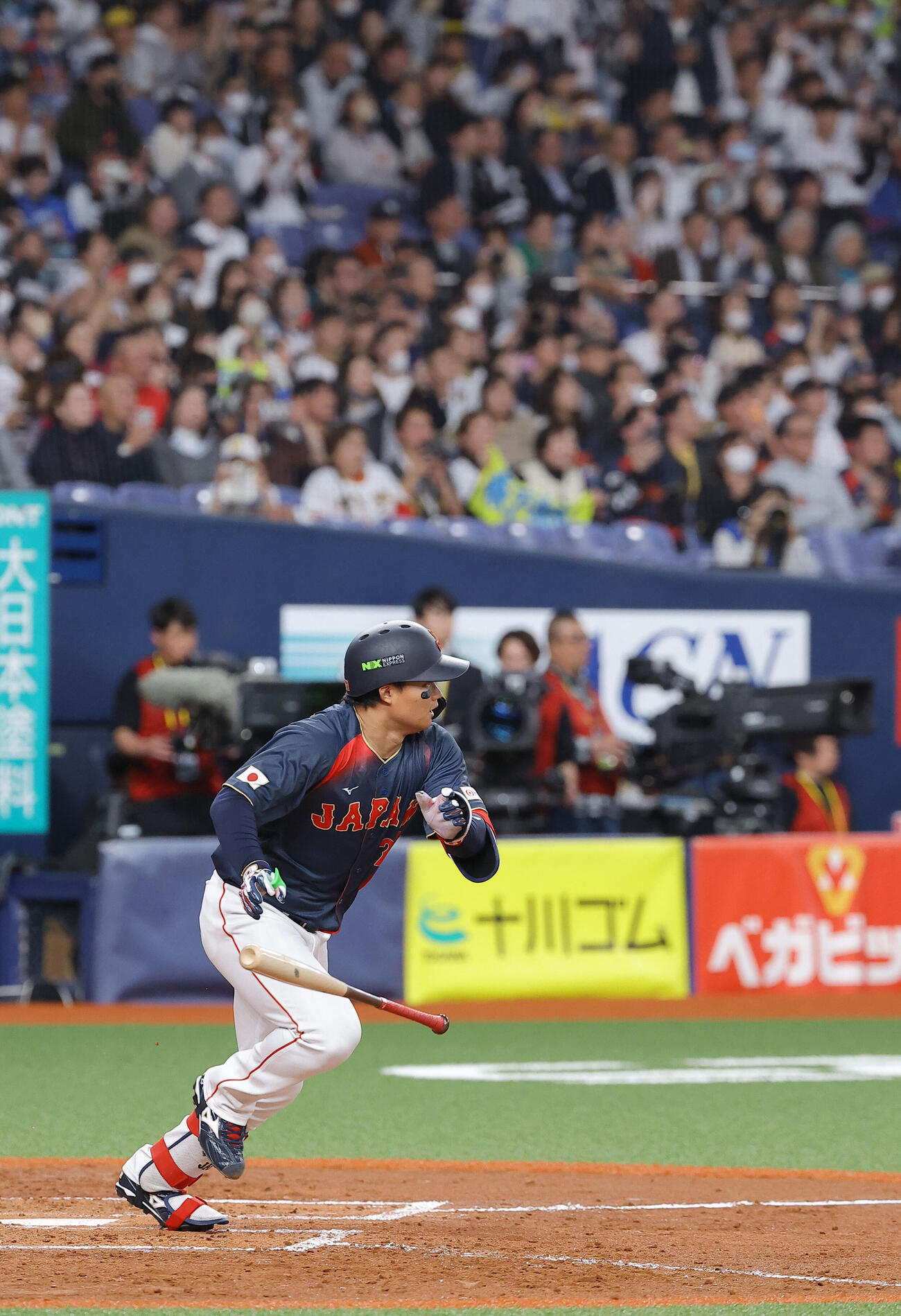 阪神対日本　7回、適時打を放つ森下（撮影・上田博志）