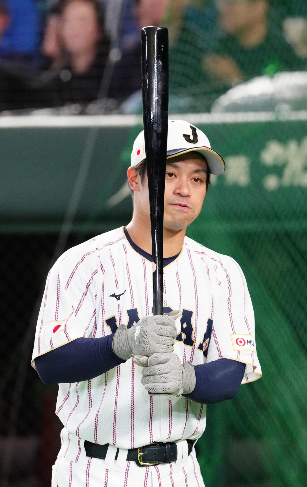 WBC公式練習を行う坂本（撮影・江口和貴）