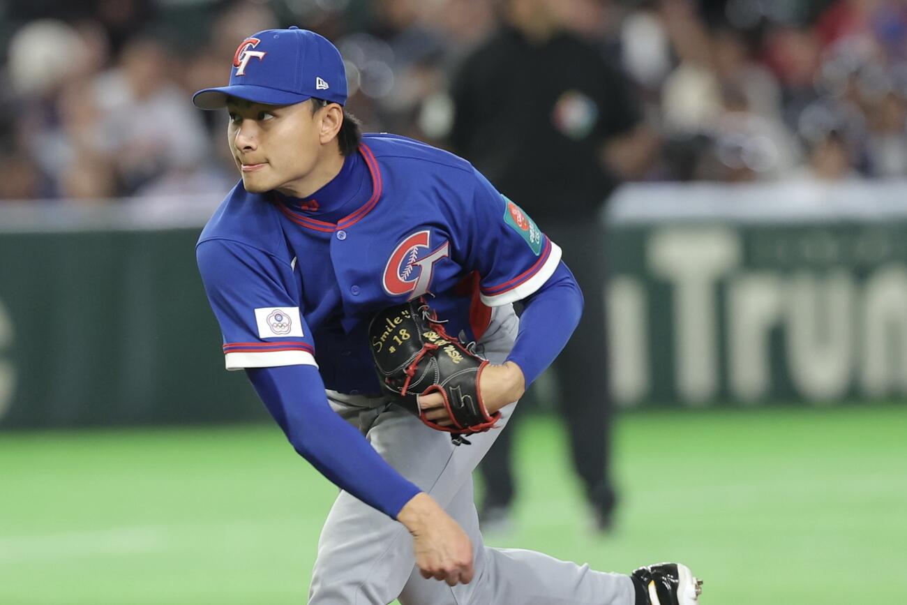 オーストラリア対台湾　台湾先発の徐若熙（撮影・河田真司）