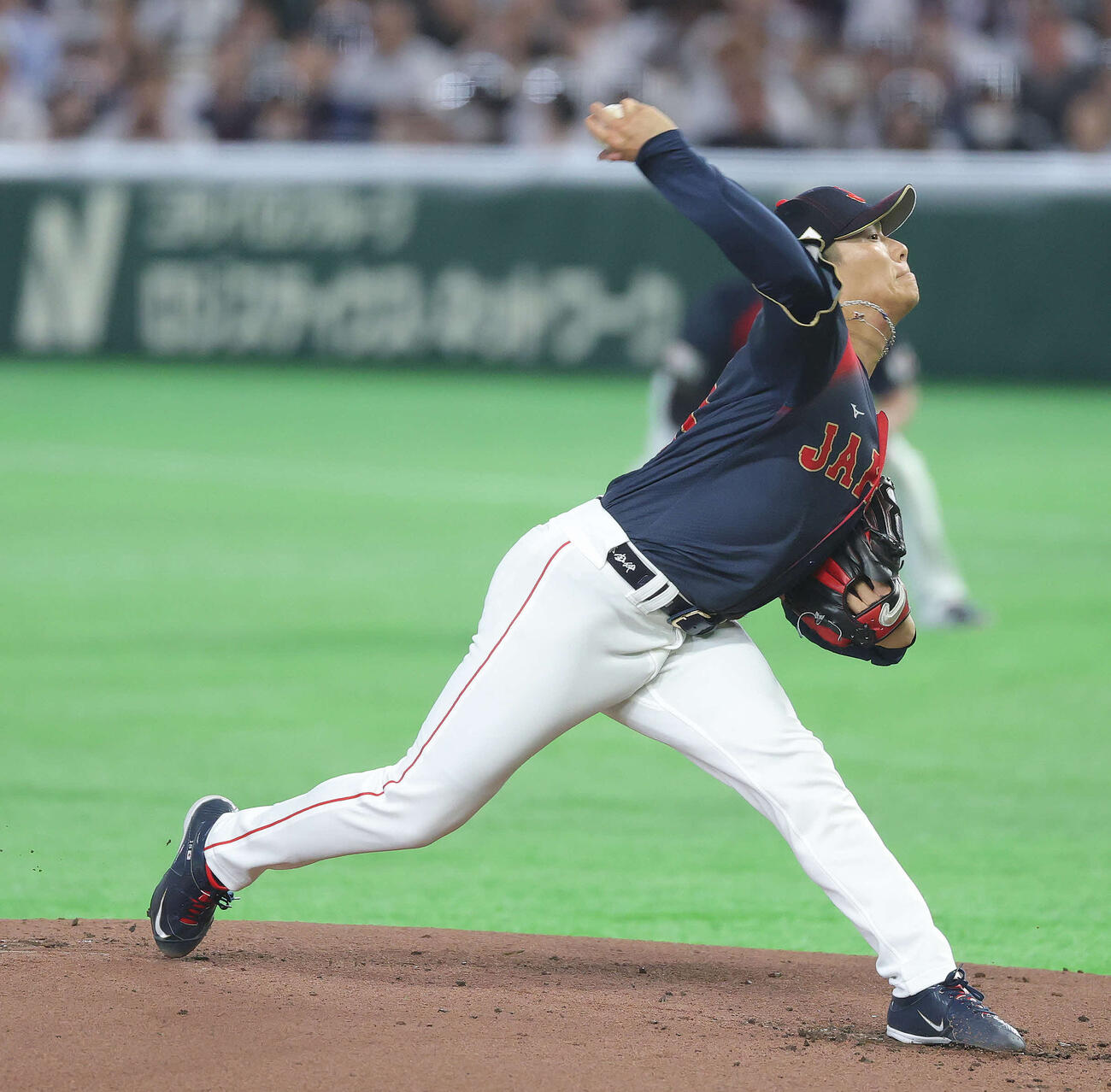 台湾対日本　日本先発の山本（撮影・河田真司）