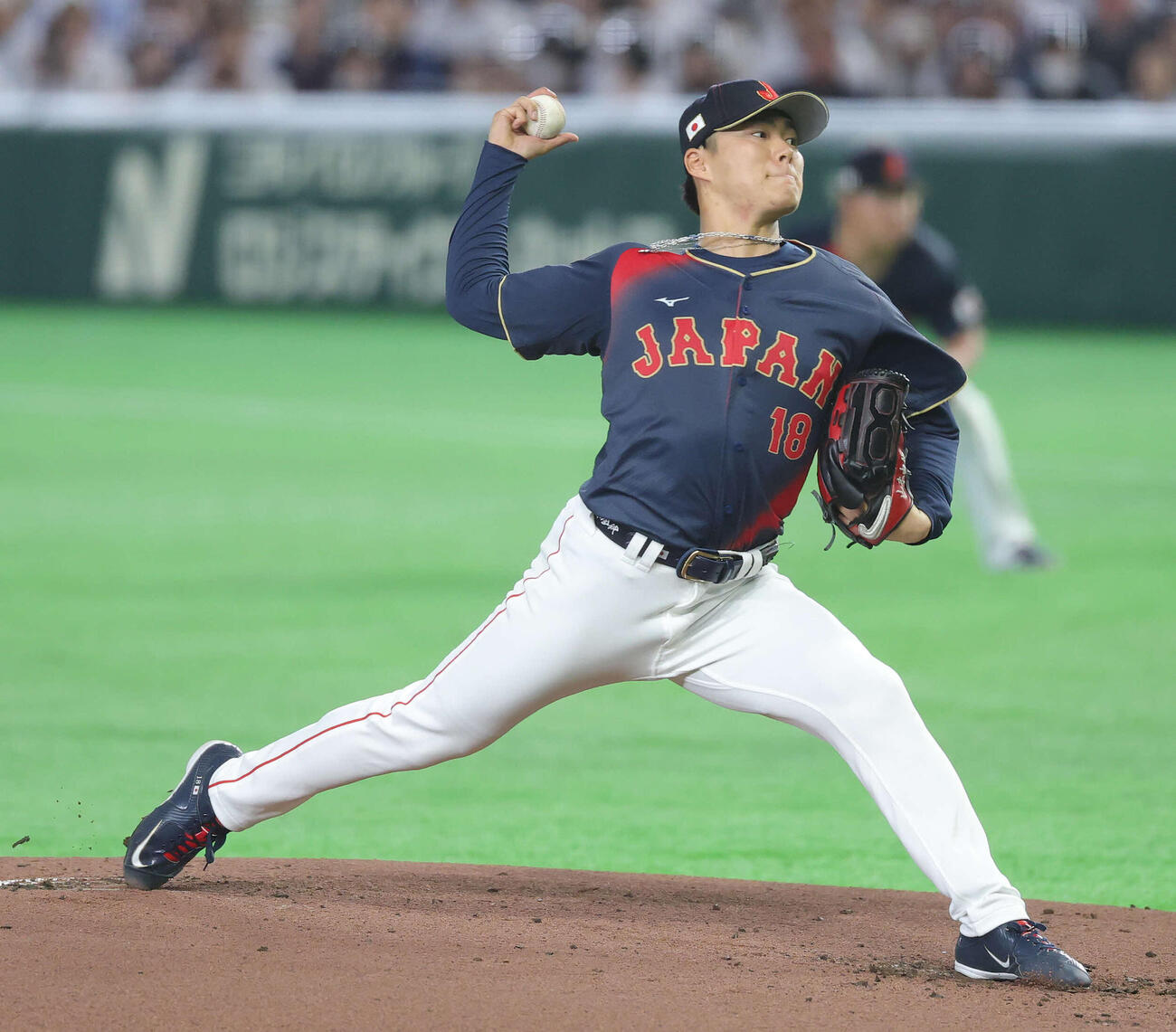 台湾対日本　日本先発の山本（撮影・河田真司）