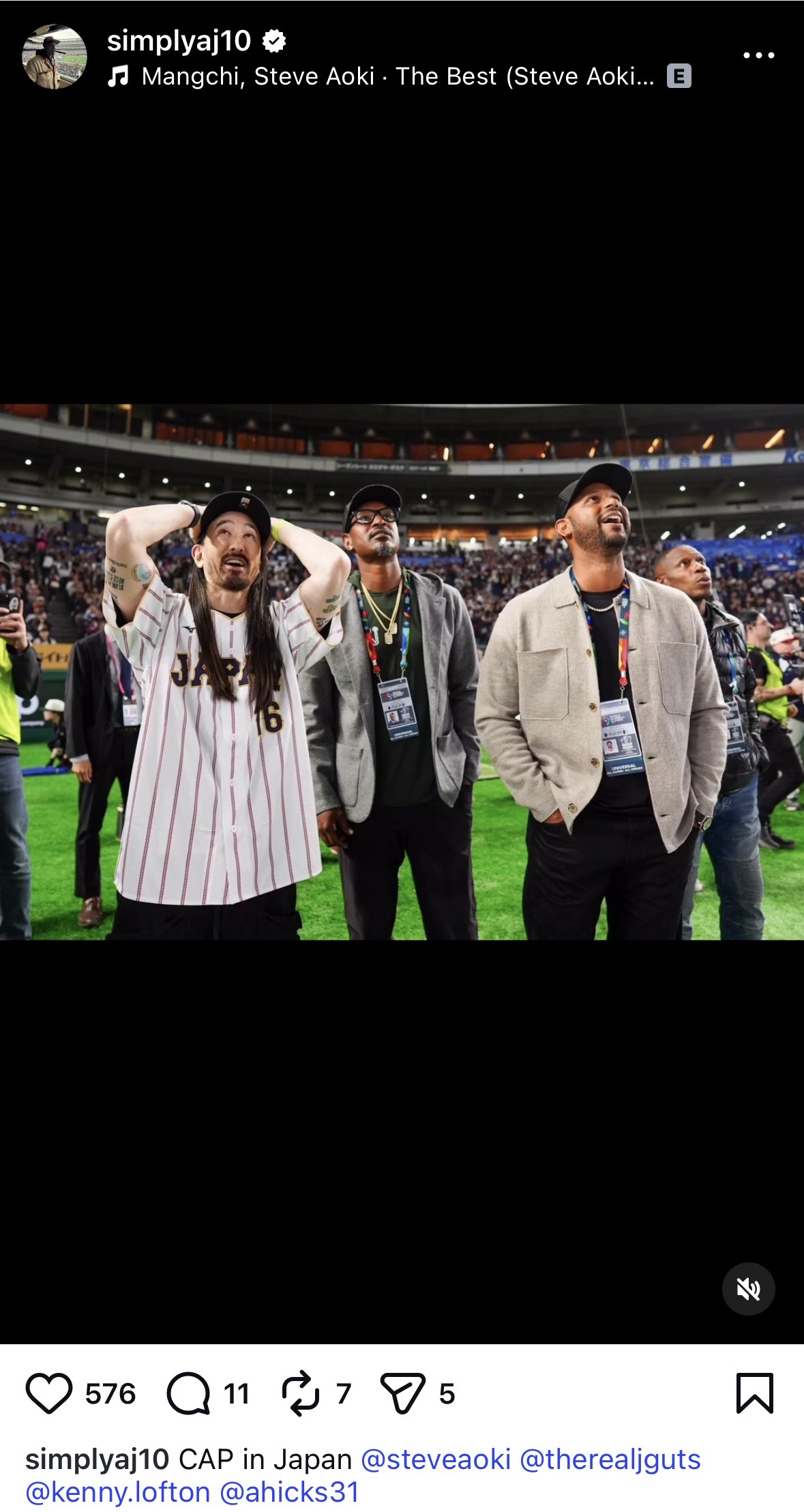 アダム・ジョーンズ氏のインスタグラムから