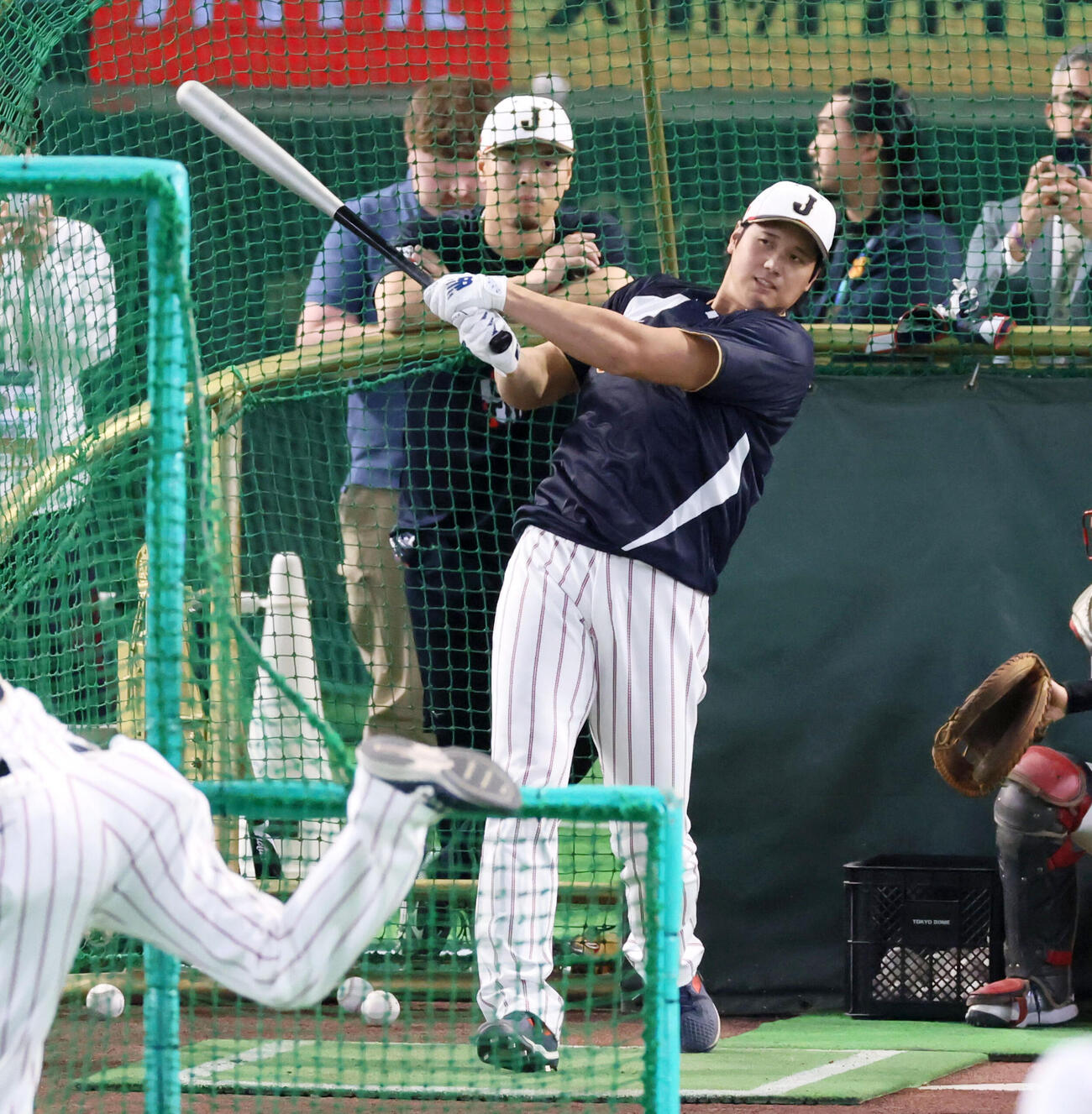 日本対韓国　打撃練習する侍ジャパン大谷（撮影・加藤哉）