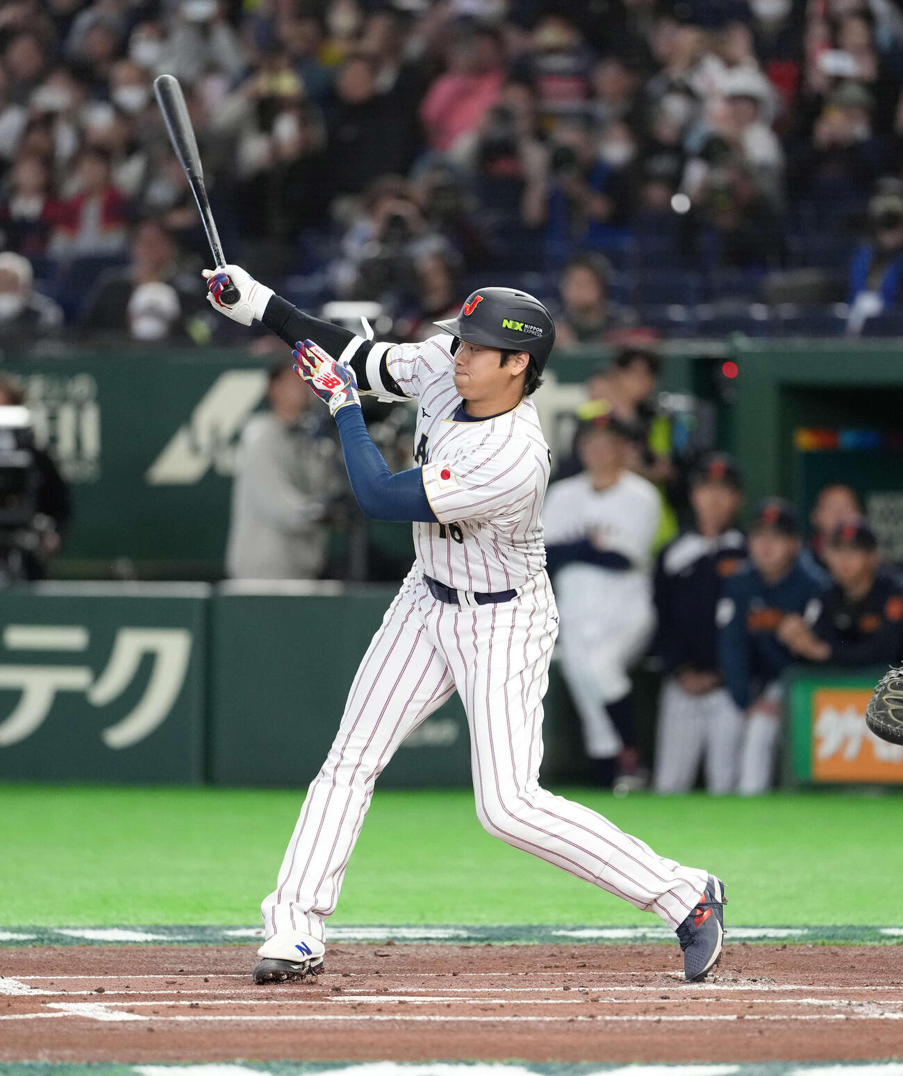 日本対オーストラリア　1回裏日本無死、二ゴロに倒れる大谷（撮影・井上学）