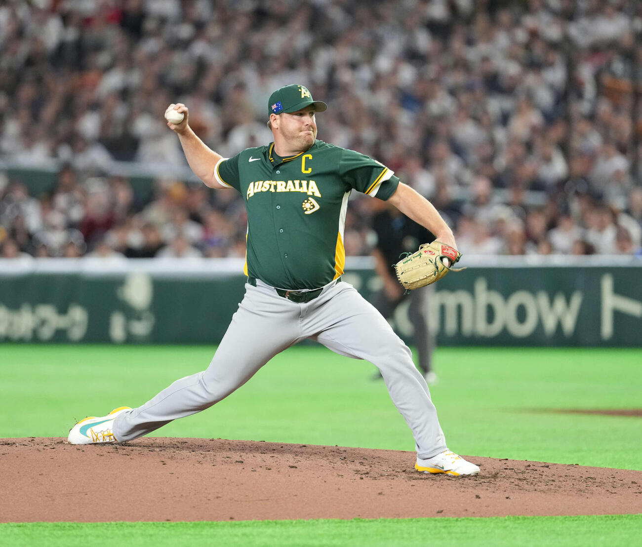 日本対オーストラリア　オーストラリアのソーポルト（撮影・井上学）