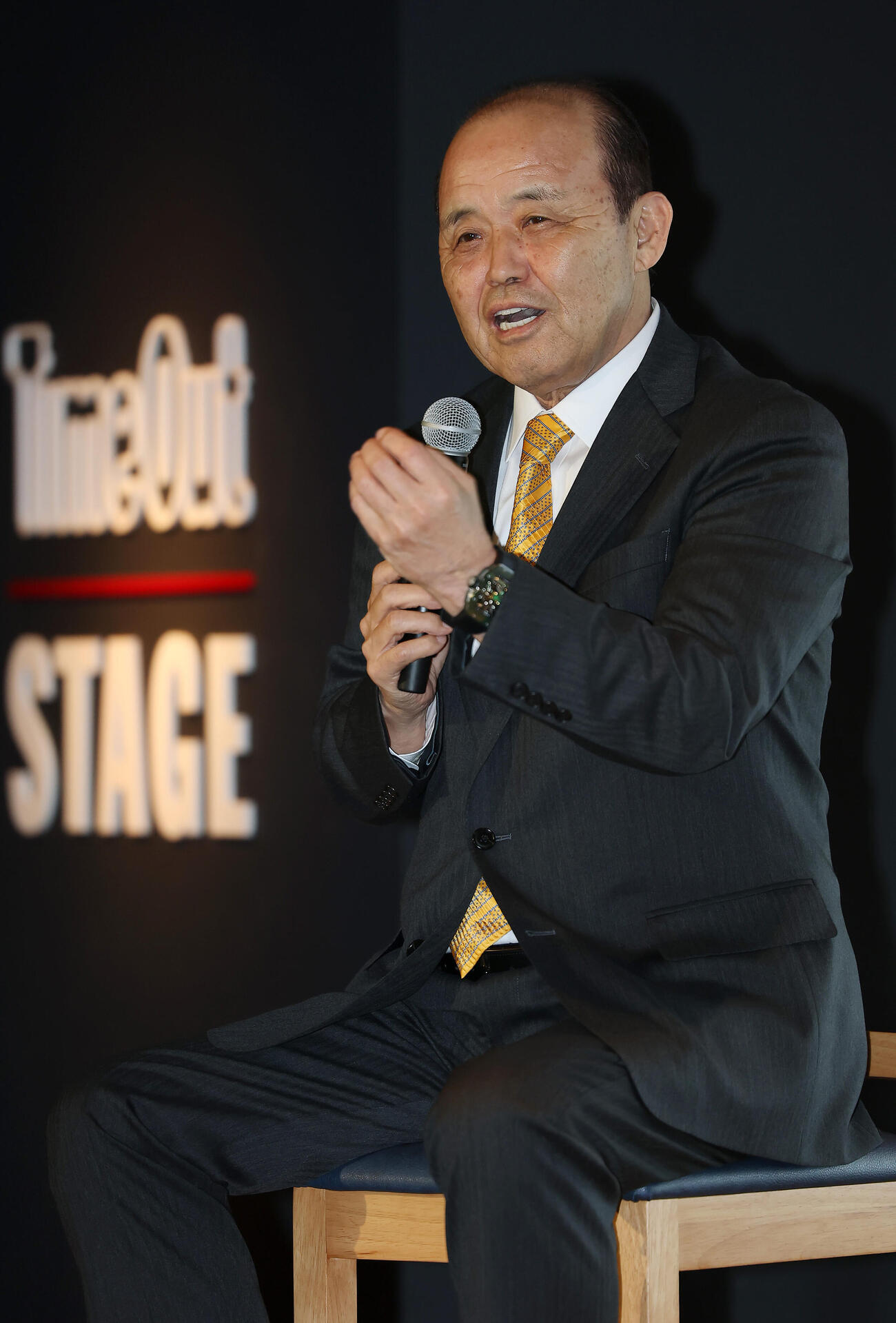 トークイベントに登場した岡田彰布氏（2026年3月6日撮影）