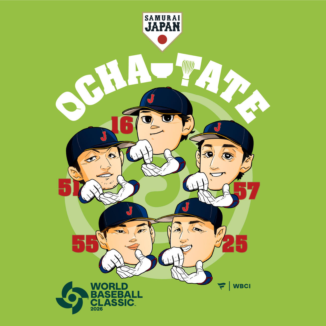 WBCオフィシャルストアを展開しているファナティクスより侍ジャパン「お茶たてポーズ」をあしらったTシャツが発売