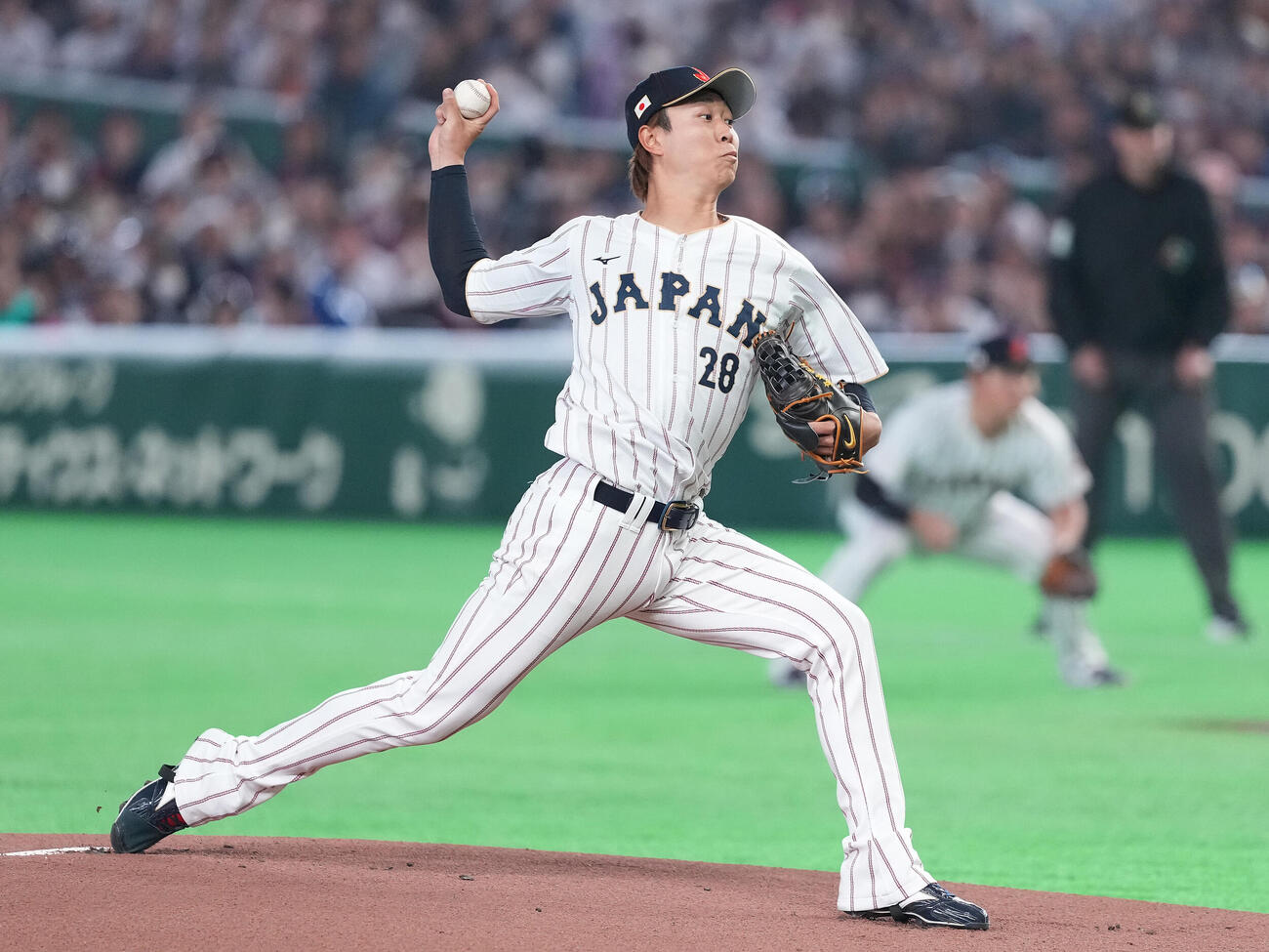日本対チェコ　先発し力投する高橋宏（撮影・鈴木みどり）