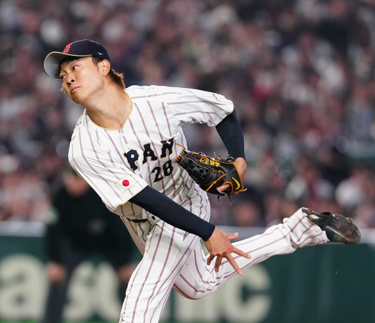 日本対チェコ　日本代表先発の高橋宏（撮影・江口和貴）