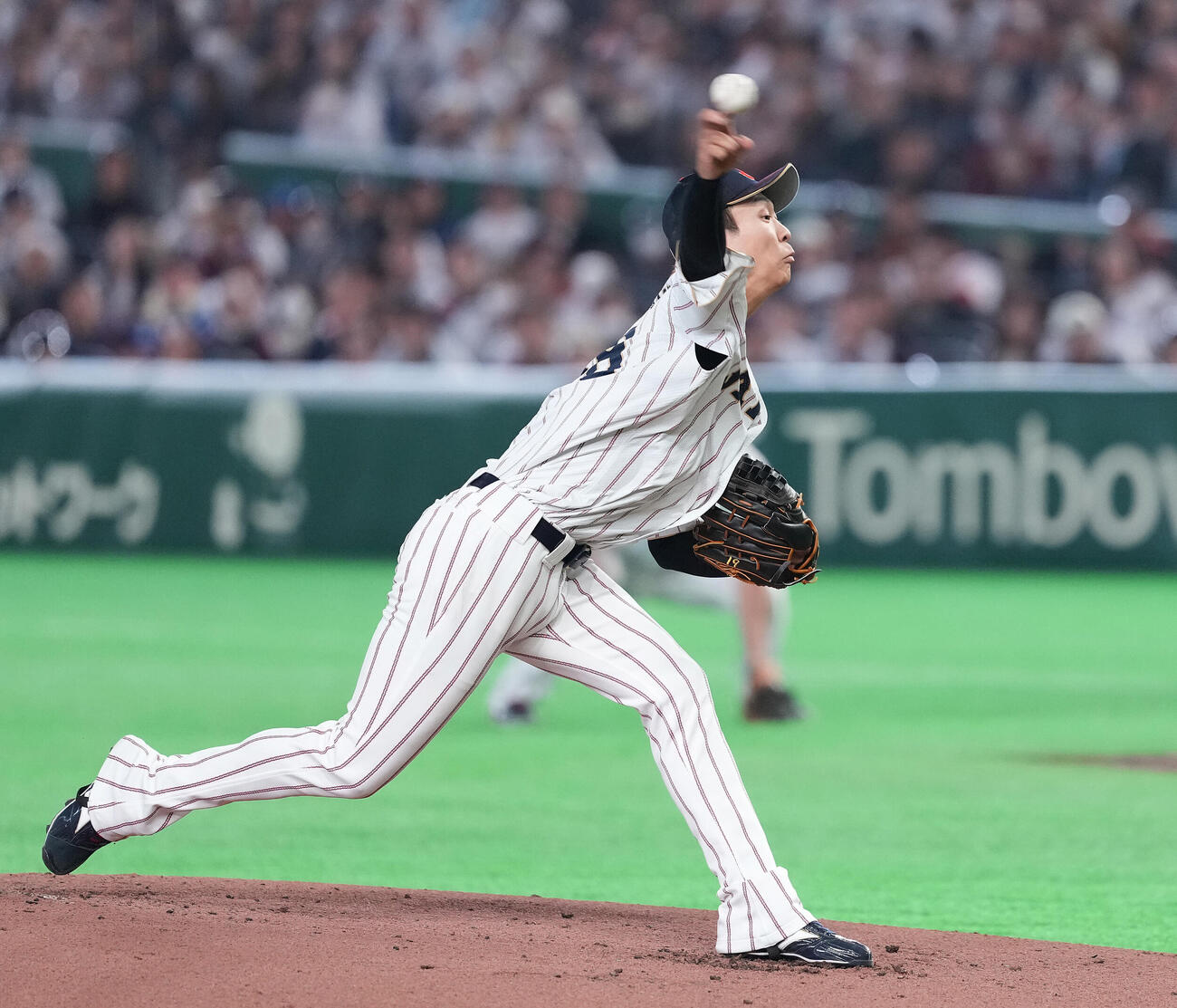 日本対チェコ　先発し力投する高橋宏（撮影・鈴木みどり）