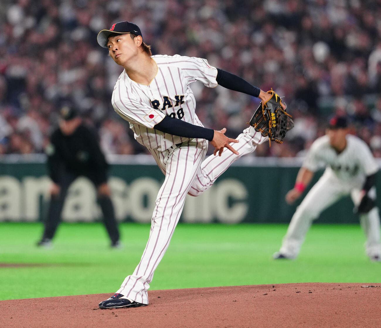 日本対チェコ　日本代表先発の高橋宏（撮影・江口和貴）