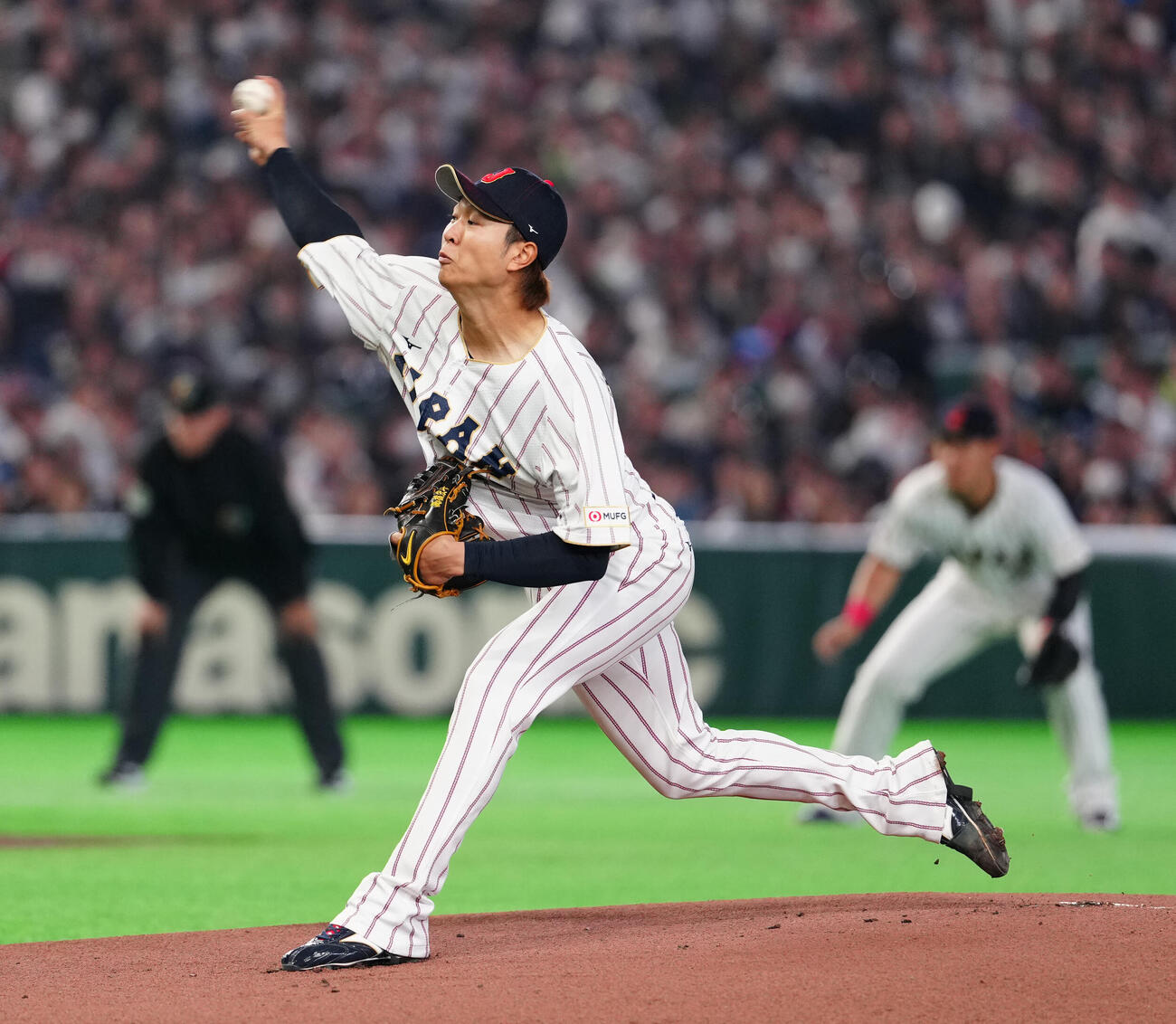 日本対チェコ　日本代表先発の高橋宏（撮影・江口和貴）