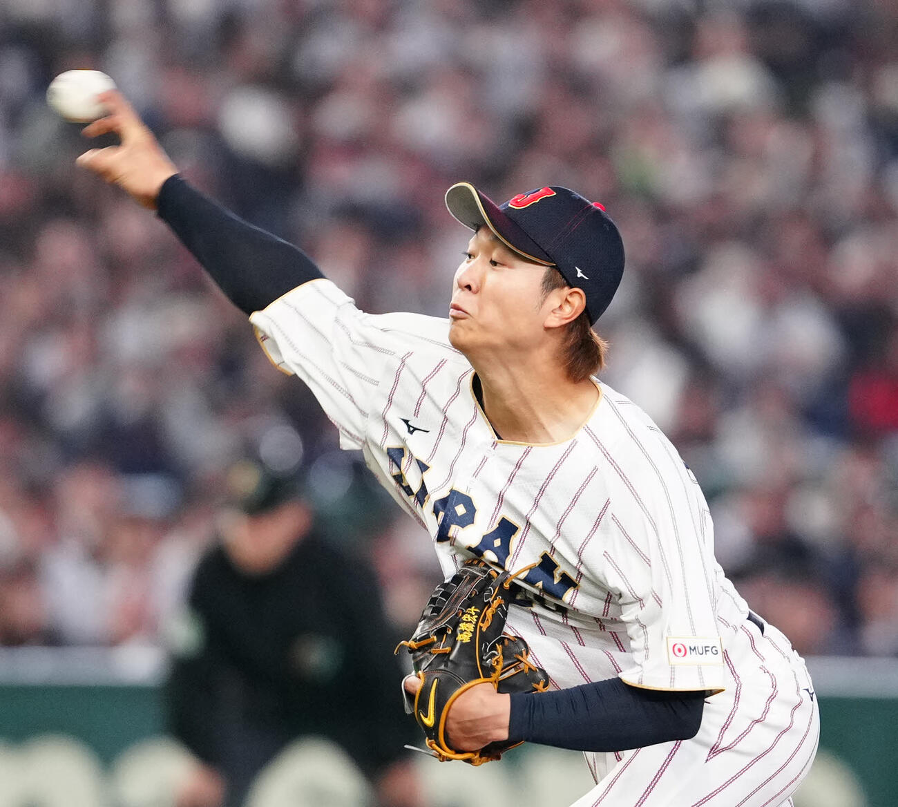 日本対チェコ　日本代表先発の高橋宏（撮影・江口和貴）