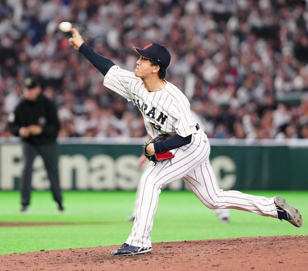 日本対チェコ　日本代表4番手の北山（撮影・江口和貴）