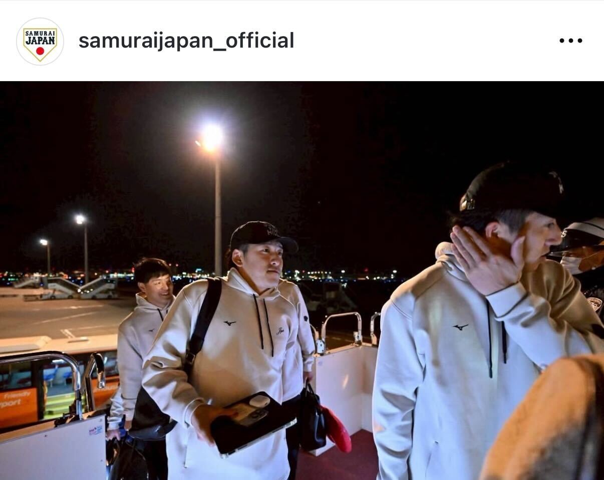 侍ジャパン公式インスタグラムから