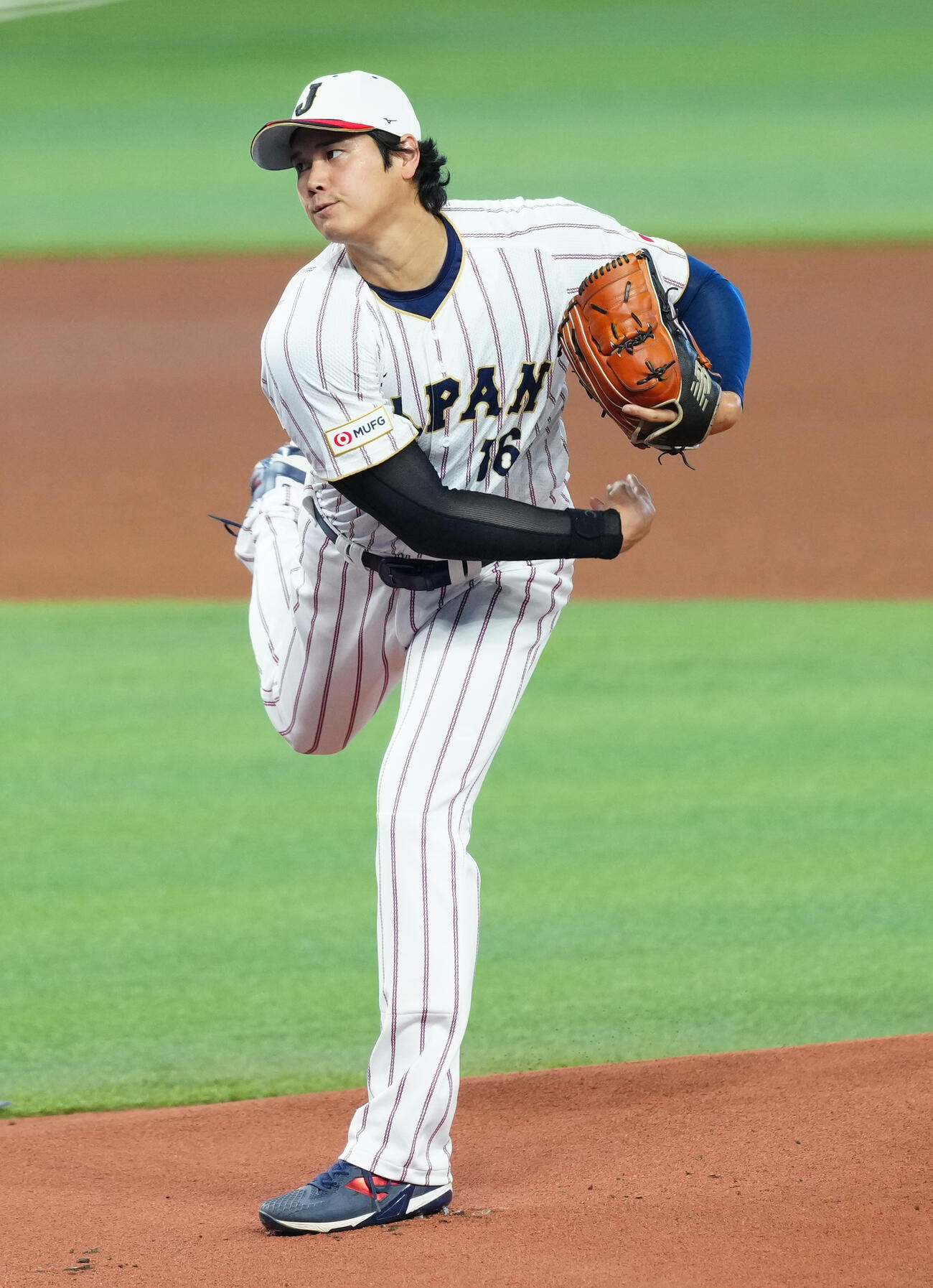 ライブBPで登板する大谷（撮影・垰建太）