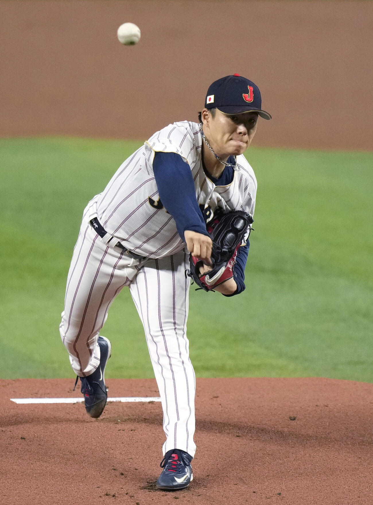 ベネズエラ戦に先発した山本＝マイアミ（共同）