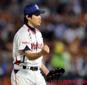 ハーラートップタイの４勝目を挙げたヤクルト由規