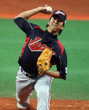 ９回に抑えとして登板した藤川