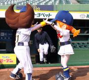 ネッピー（左）とリプシーに近づくイチロー（撮影・上田博志）