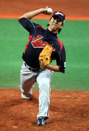 【日本－豪州】９回に抑えとして登板した藤川（撮影・田崎高広）