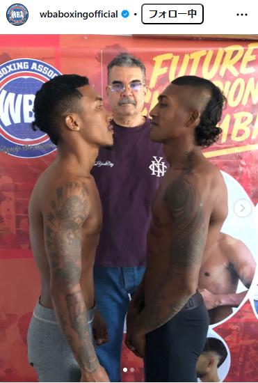 生前最後の試合となったWBAフューチャーチャンピオンズ・コロンビア大会（WBA公式インスタグラムから）