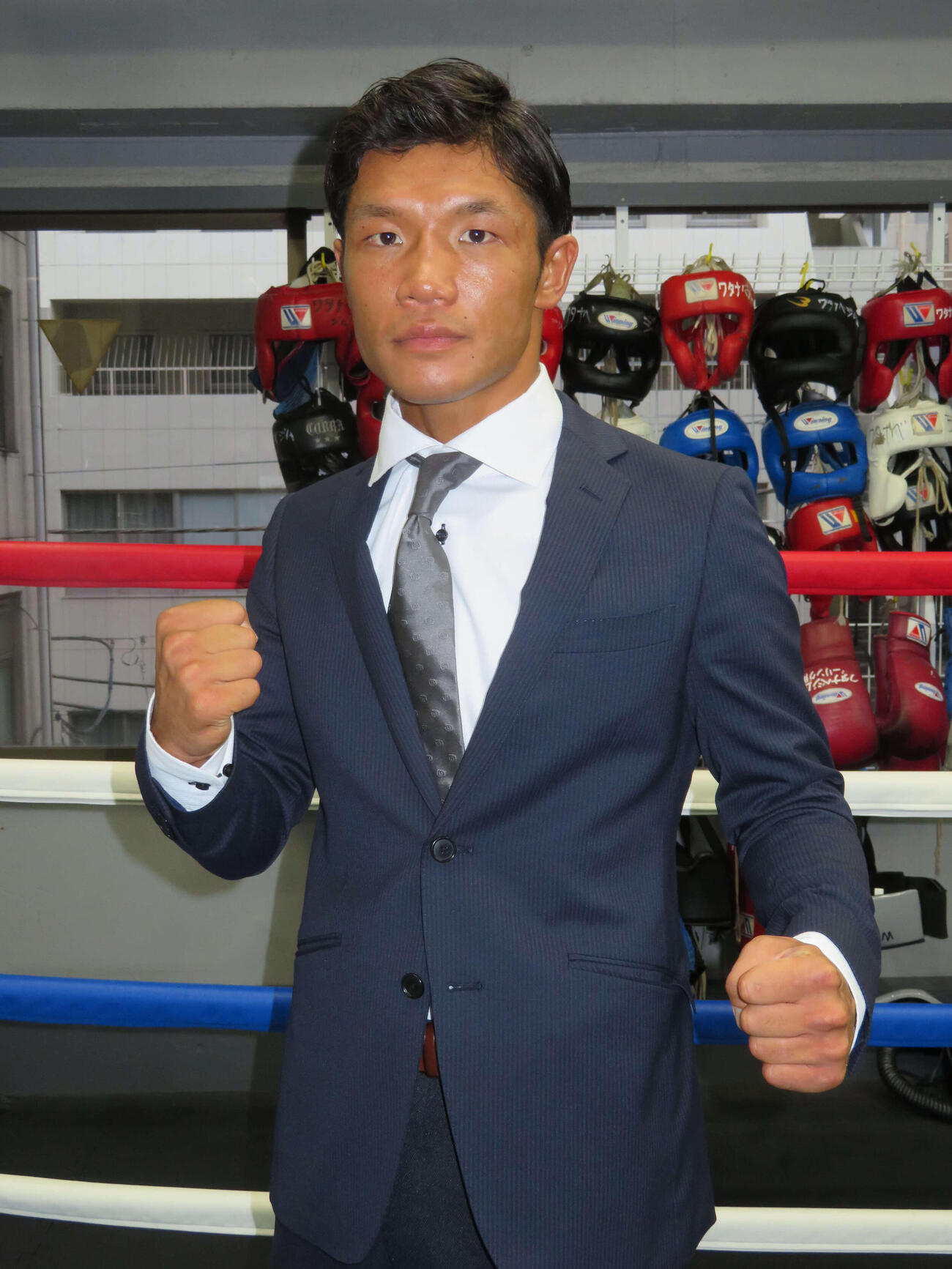 警官ボクサー杉田ダイスケさん（2018年4月撮影）
