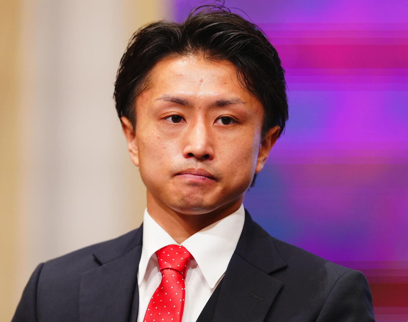 会見に登壇する石井武志（撮影・垰建太）
