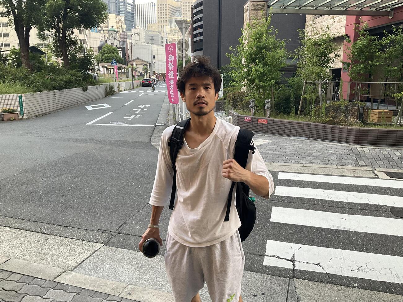 8月9日にプロ21戦目を迎える辰吉寿以輝は練習を終えた