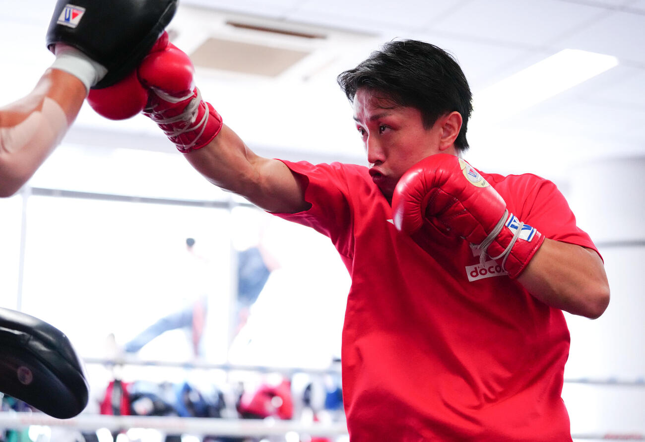 公開練習で汗を流す石井武志（撮影・鈴木みどり）