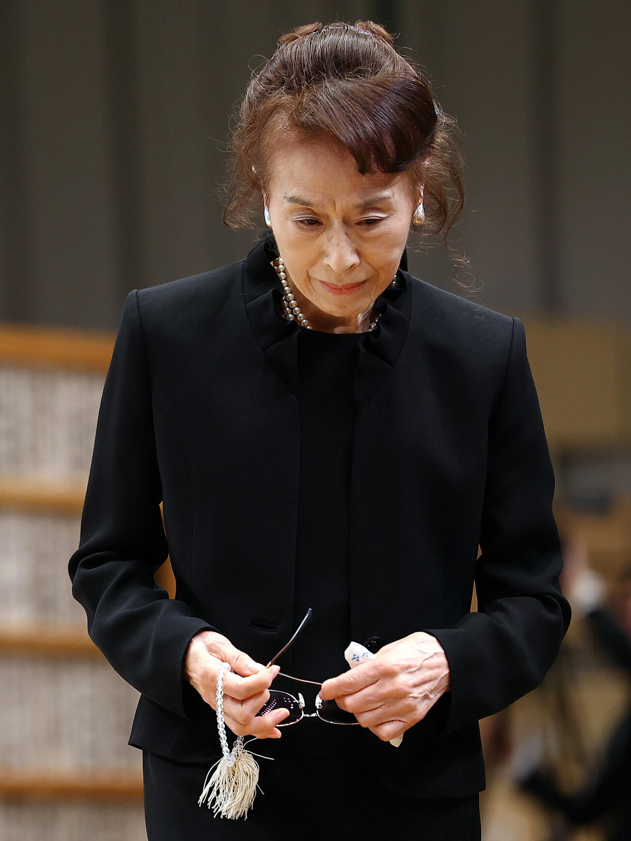 ガッツ石松さん「お別れの会」に参列した栗原小巻（撮影・野上伸悟）