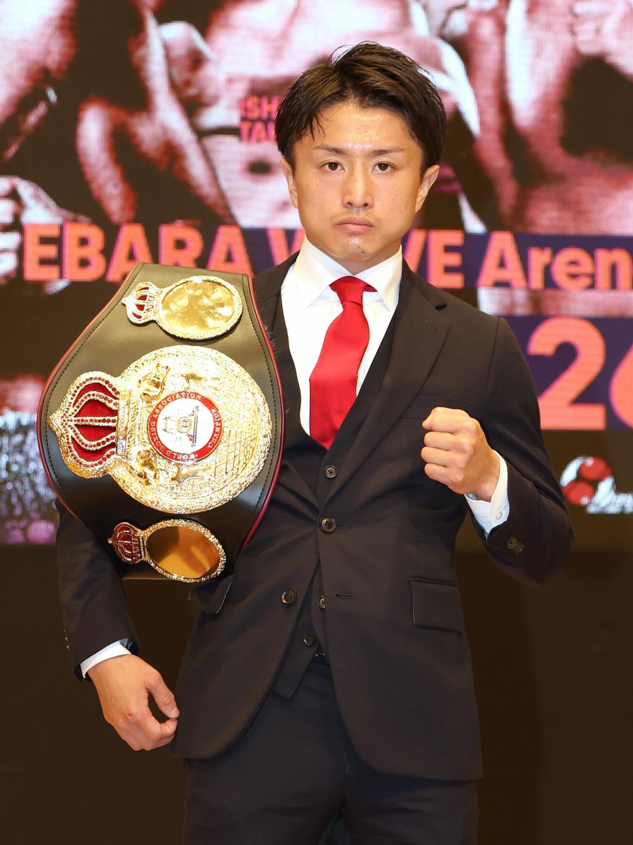 WBA世界ミニマム級タイトル戦に向け意気込む石井武志（撮影・黒川智章）