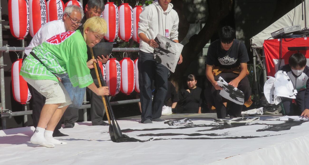 地元の千葉・松戸市で開催した「天心祭」を筆書きした那須川天心