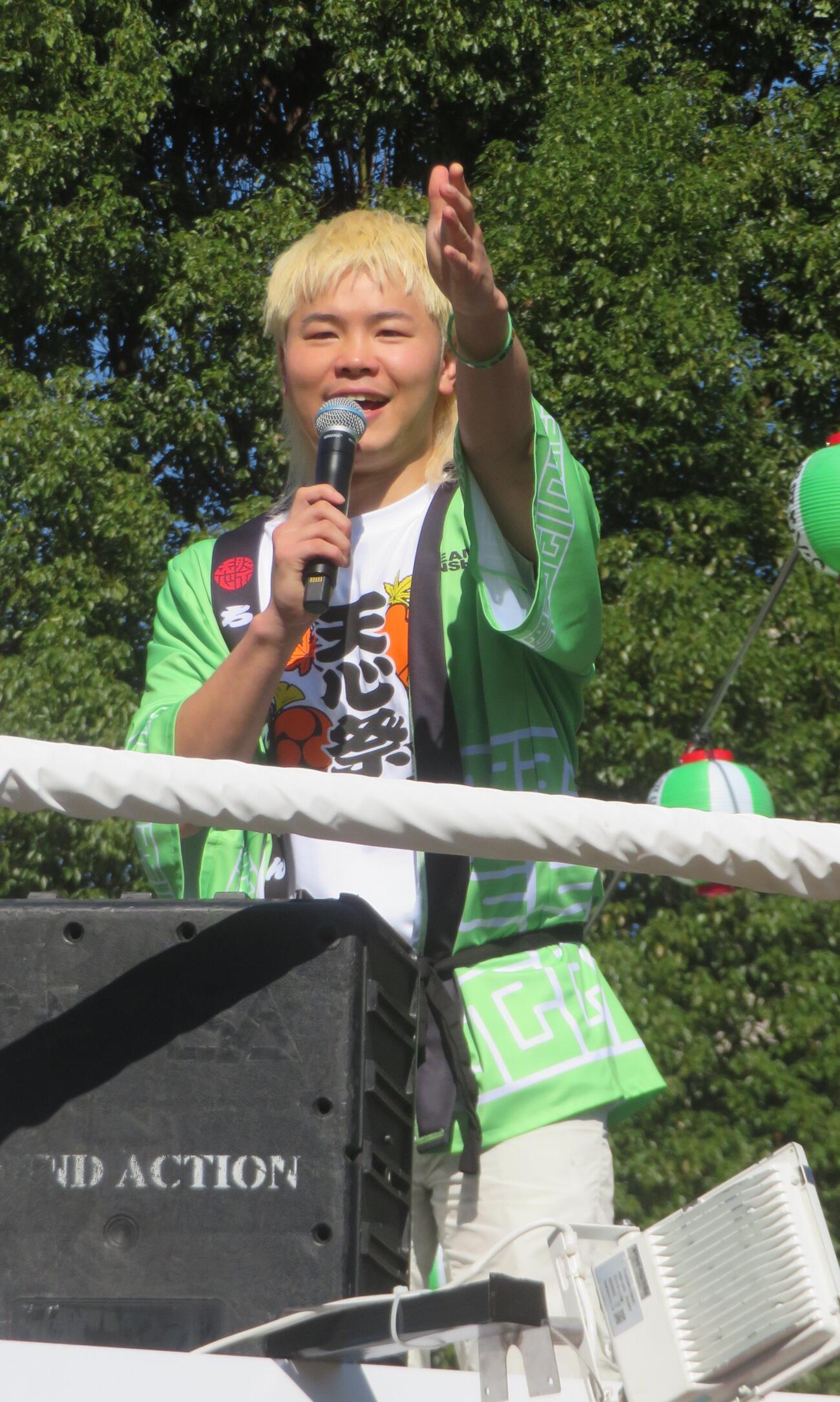 昨年に引き続き、地元の千葉・松戸市で天心祭を開催した那須川天心
