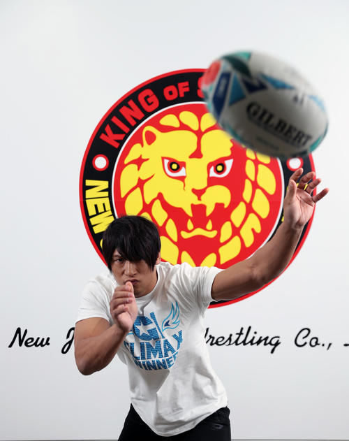 元ラガーマンで、当時から体の強さが持ち味だった飯伏（撮影・大野祥一）