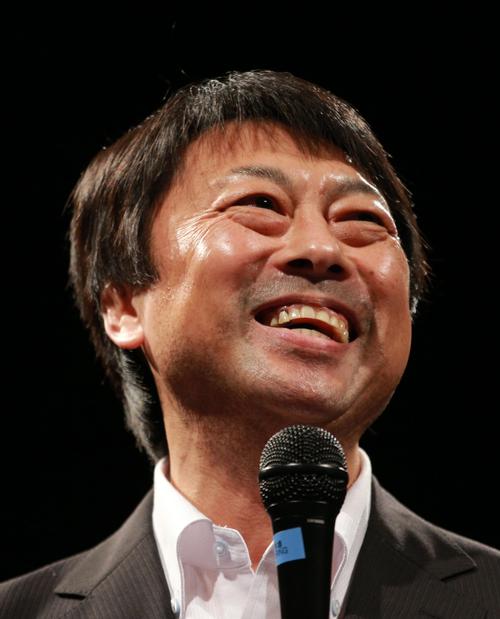 丸藤とトークバトルを行った川田利明(2018年4月26日撮影)