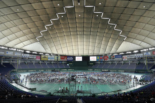 観客数を制限し開催された新日本プロレスWRESTLE GRAND SLAM in TOKYO DOME（2021年7月25日撮影）