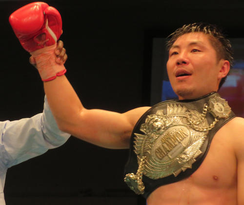 日本スーパーウエルター級王者松永宏信（2019年11月2日撮影）