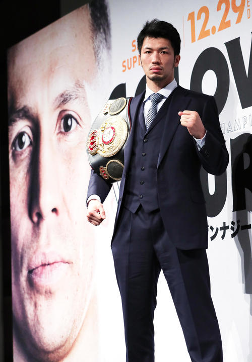 村田はゴロフキンとの対戦に向け意気込む（撮影・足立雅史）
