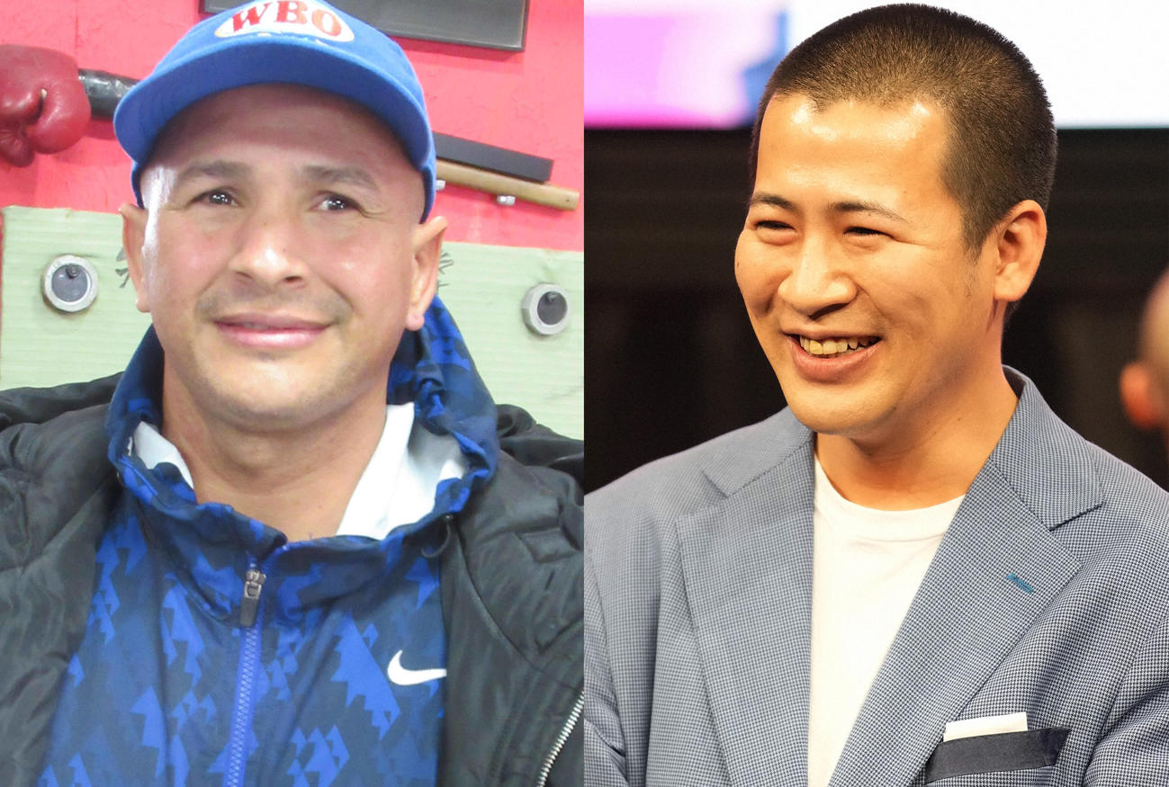 ランダエタ氏（左）とコットンきょん