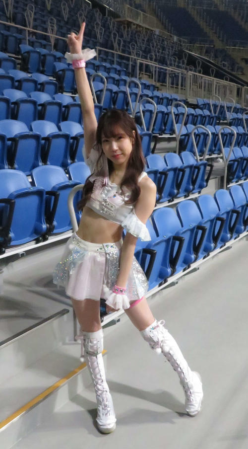 初のシングルベルト獲得へ意気込む東京女子プロレスの瑞希（撮影・松熊洋介）
