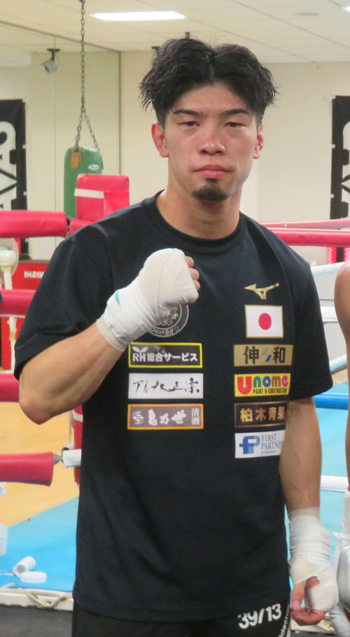 田中恒成（2021年11月4日撮影）