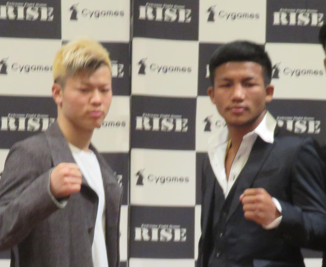 ロッタン（右）と那須川天心（2018年11月撮影）
