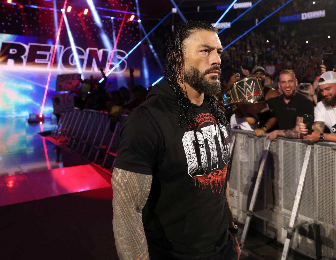 8月2日のサマースラム大会から復帰した前統一王者ローマン・レインズはファンからの圧倒的な支持を集める（C）WWE