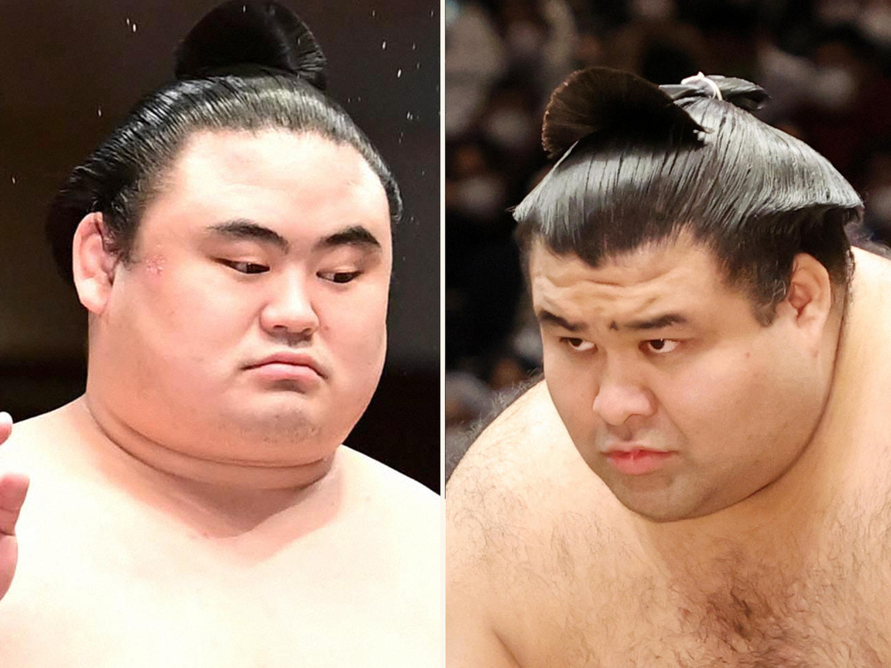 隆の勝（左）と高安