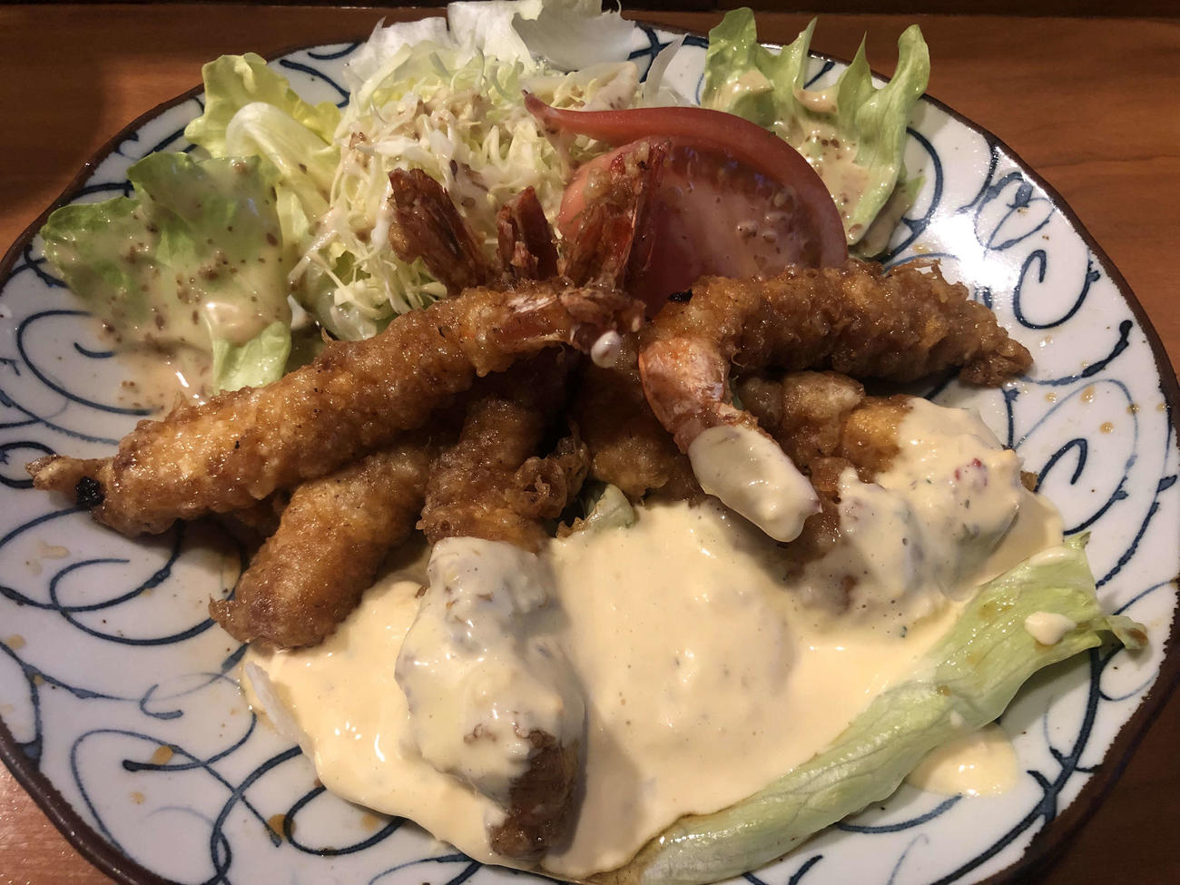琴恵光の両親が営む宮崎・延岡市の「ちゃんこ松恵」で人気メニューのえび南蛮（撮影・平山連）