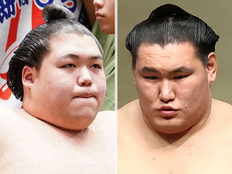 王鵬（左）と豊昇龍