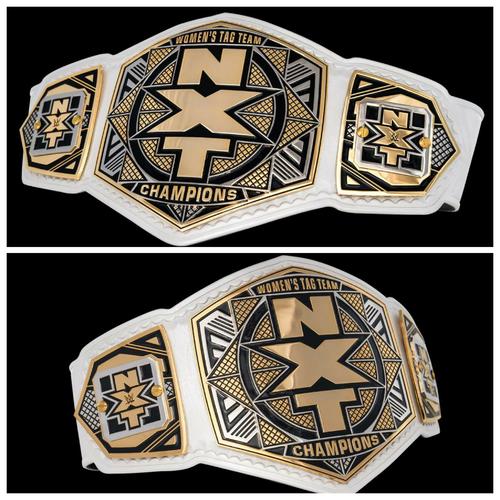 今年3月に新設されたNXT女子タッグ王座のベルト（C）2021 WWE, Inc. All Rights Reserved.
