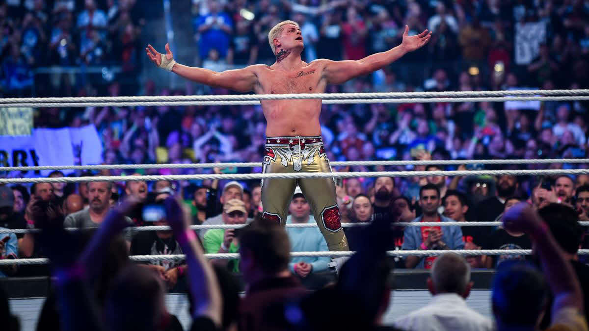 6年ぶりにWWE復帰したコーディ・ローデス（C）2022 WWE, Inc. All Rights Reserved.
