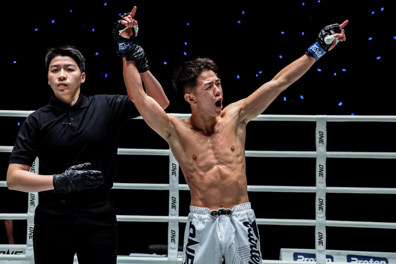 快勝した奥脇竜哉（C）ONE Championship